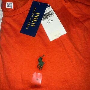 NWT Polo by Ralph Lauren Orange Long Sleeve Tee (size XL)